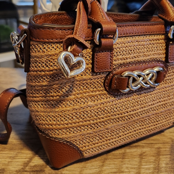 Brighton crossbody MINI bag INTERLOK ALESSA STRAW PURSE NEW - Picture 4 of 8